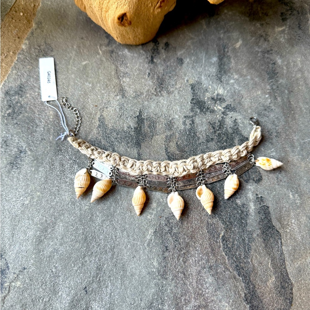 New🌟Free People-Shell Charm Silver -Anklet